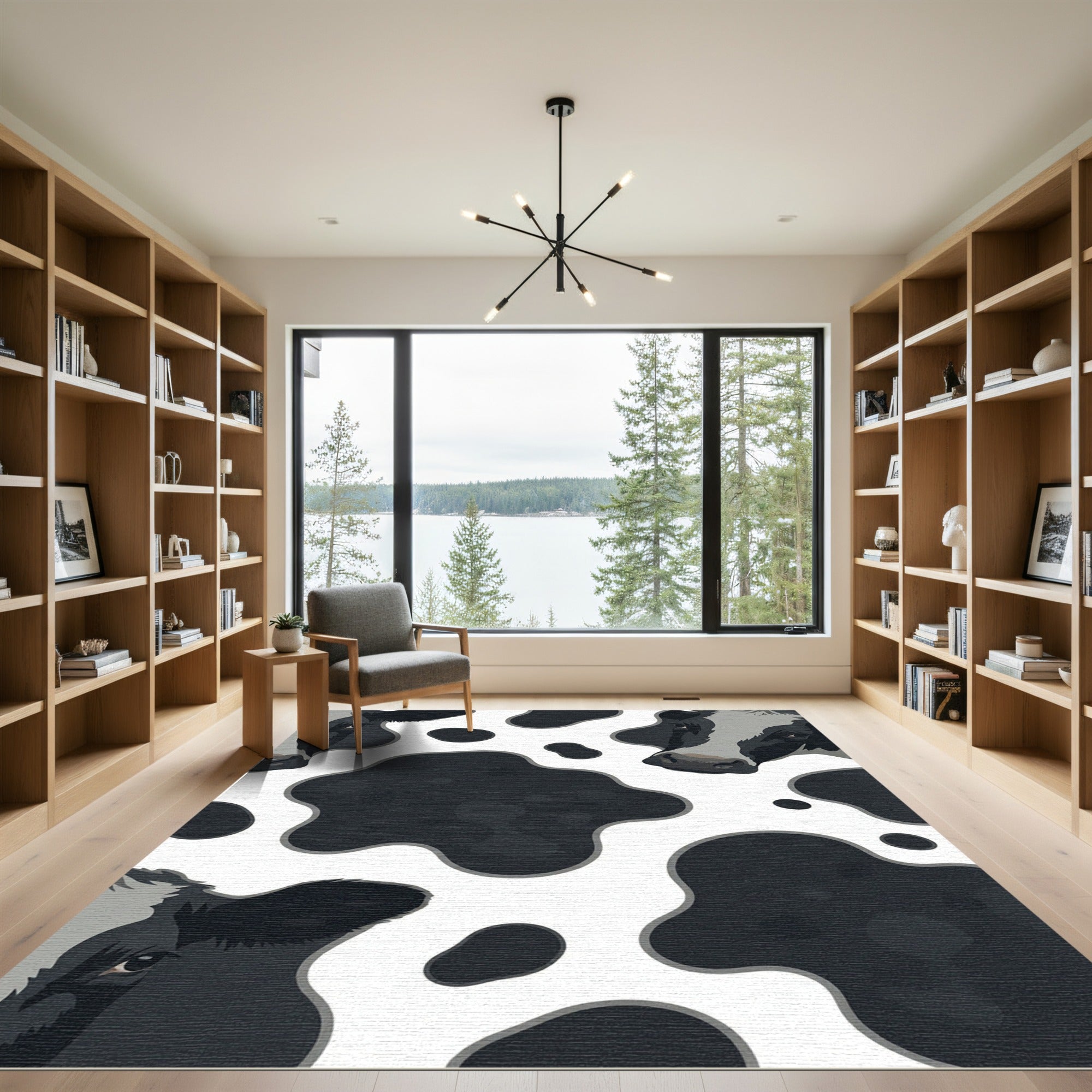 Cow Spot Black And White Charm Rug