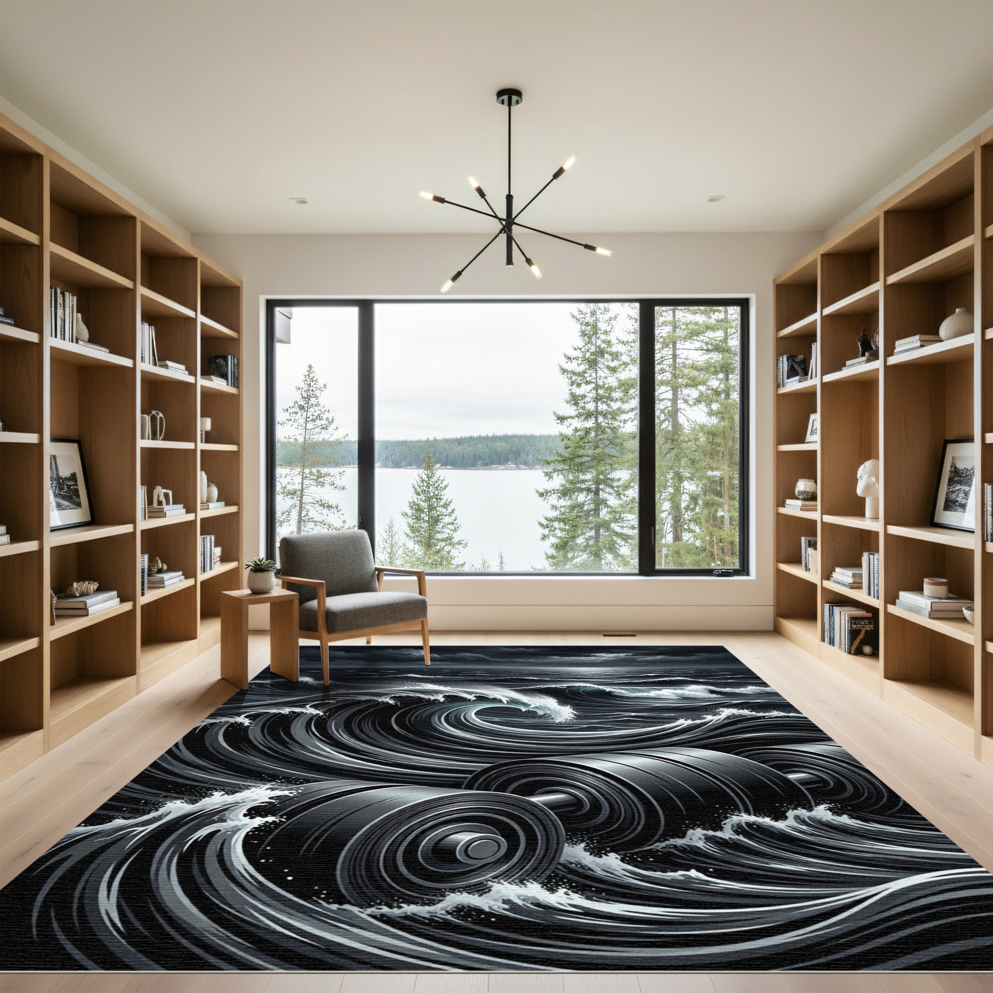 Monochromatic Crashing Wave Dumbbell Rug