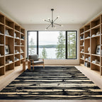Monochromatic Textured Stripe Accordion Rug