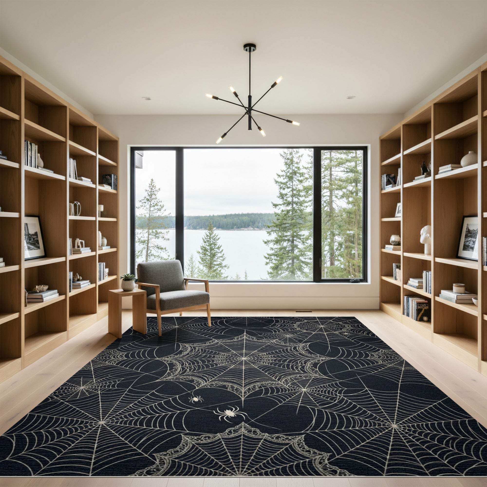 Detailed Cobweb Lace Pattern Rug