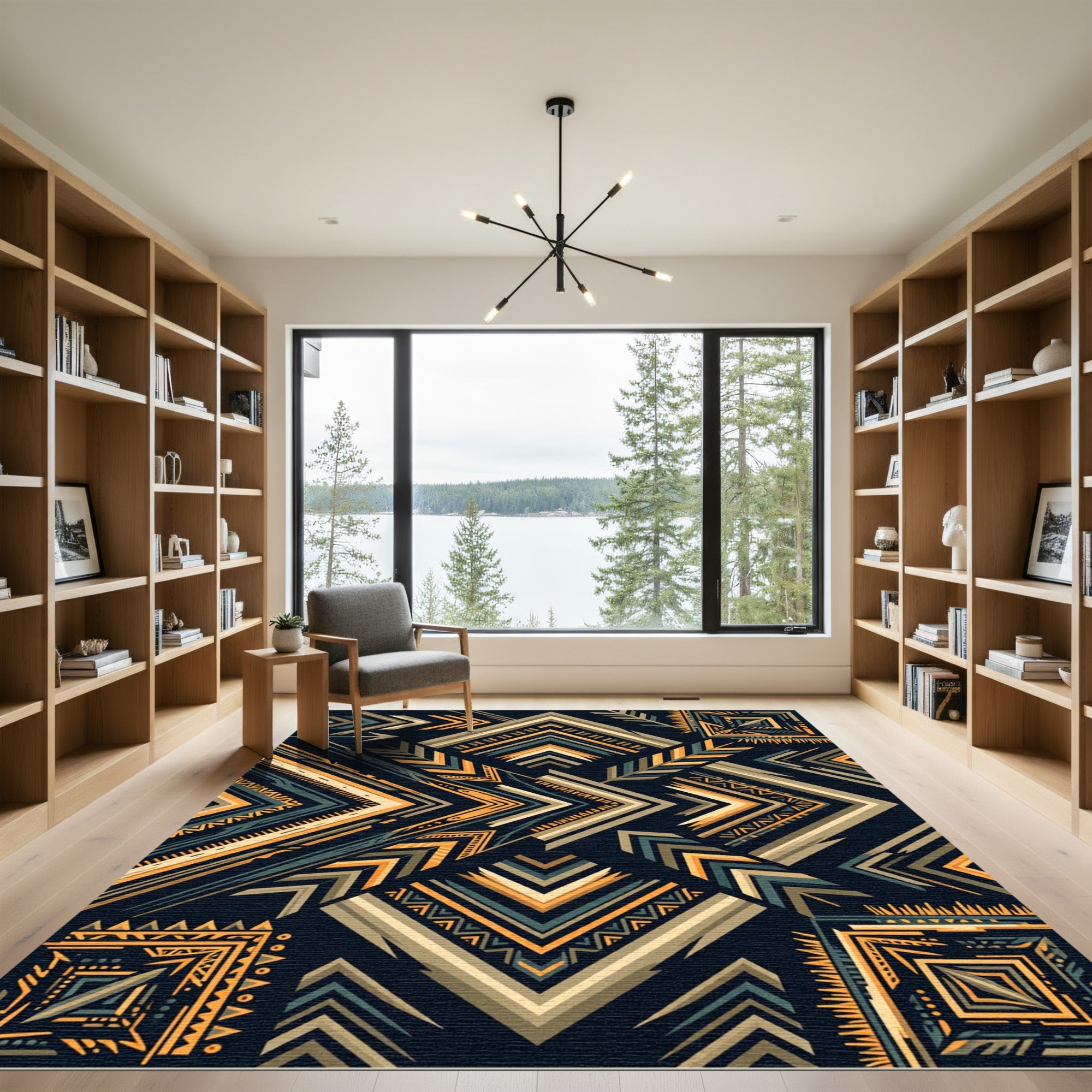 Geometric Southwestern Arrow Earth Tone Rug