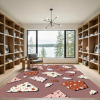 Modern Earthy Terrazzo Fragment Accent Rug