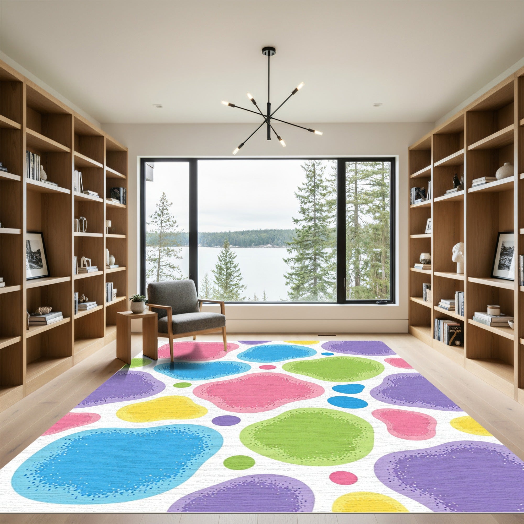 Playful Blobs Pastel Colors Rug