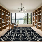 Black Diamond Geo Chain Links Rug