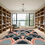 Archival Coral Gray Archway Pattern Rug