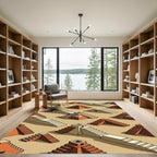 Terracotta Steps Isometric Composition Rug