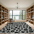 Black White Animal Print Spots Rug