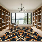 Amber Chevron Arrow Geometric Area Rug