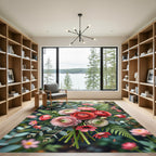Soft Pastel Ranunculus Floral Bouquet Composition Rug