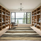 Earthy Toned Rustic Wood Plank Texture Rug