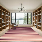 Rose Gold Gradient Linear Stripes Rug