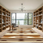 Earthy Southwestern Geometric Horizon Band Rug