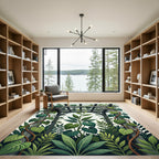Lush Green Botanical Garden Pergola Rug