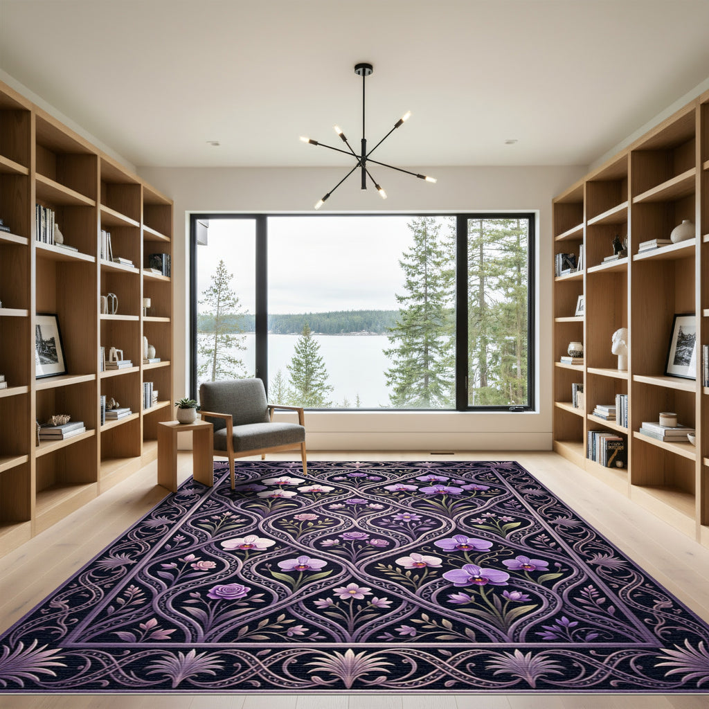 Orchid Garden Lattice Work Rug
