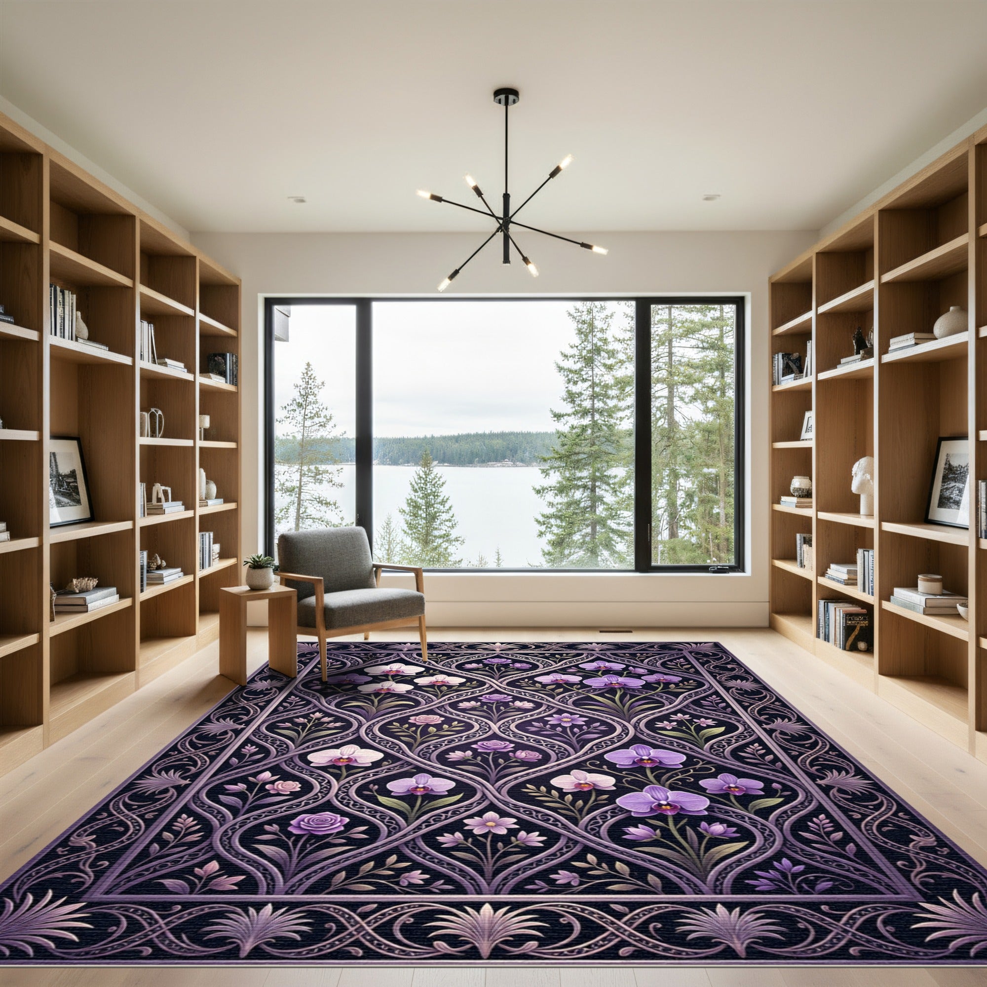 Orchid Garden Lattice Work Rug