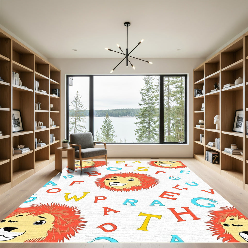 Happy Lion Alphabet Collection Rug