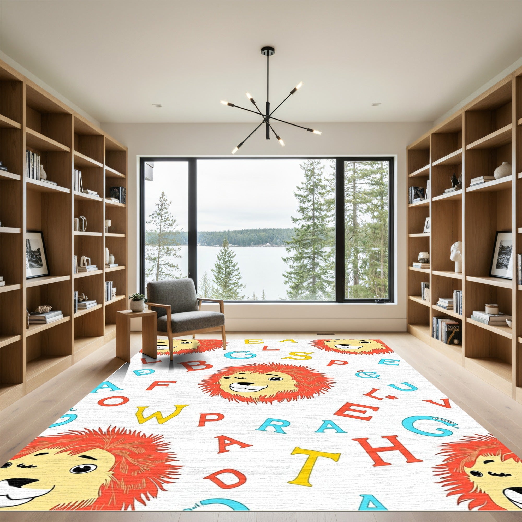 Happy Lion Alphabet Collection Rug