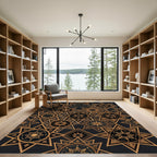 Gilded Cosmic Starburst Assemblage Rug