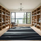 Dramatic Gray Overcast Streak Rug