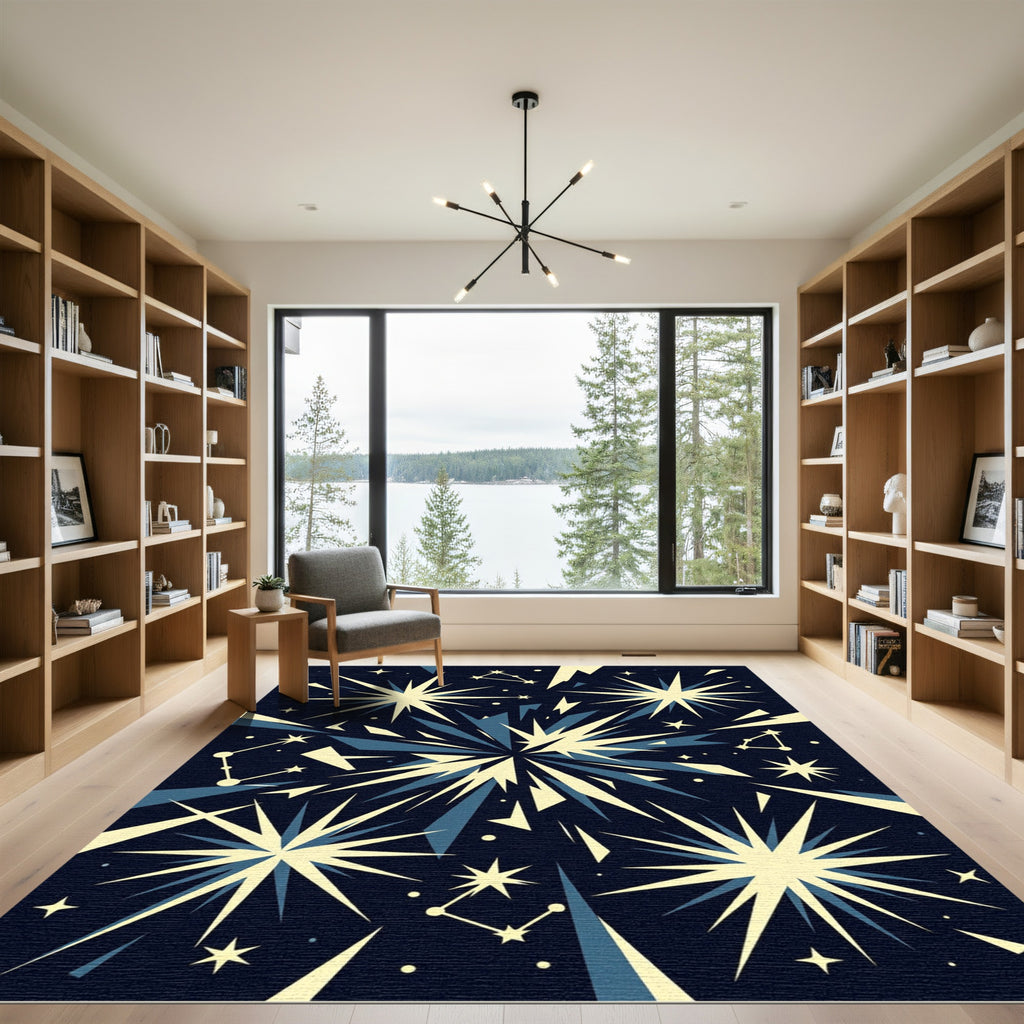Cosmic Exploding Stars Constellation Rug