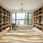 Earthy Tones Organic Abstract Ripples Rug