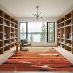 Sunset Gradient Distressed Coastal Horizon Rug
