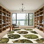 Sleeping Tabby Cat All Over Rug
