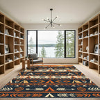 Earthy Sunset Teepee Arrow Geometric Rug
