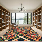 Floral Heart Lattice Bouquet Rug