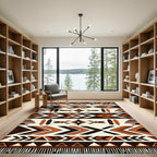 Earthy Southwestern Geometric Arrow Tapestry Rug