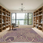 Ornate Rose Mandala Arabesque Rug