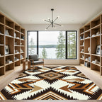 Geometric Aztec Diamond Arrow Earthy Rug