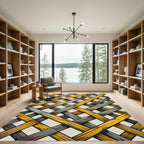 Rustic Woven Wood Intertwined Rug