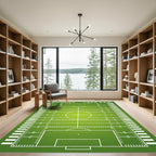 Green Athletic Field Diagram Graphic Rug