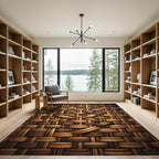 Natural Woven Texture Earth Tones Rug