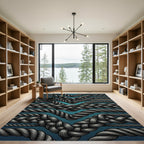 Dark Gray Nautical Rope Weave Rug