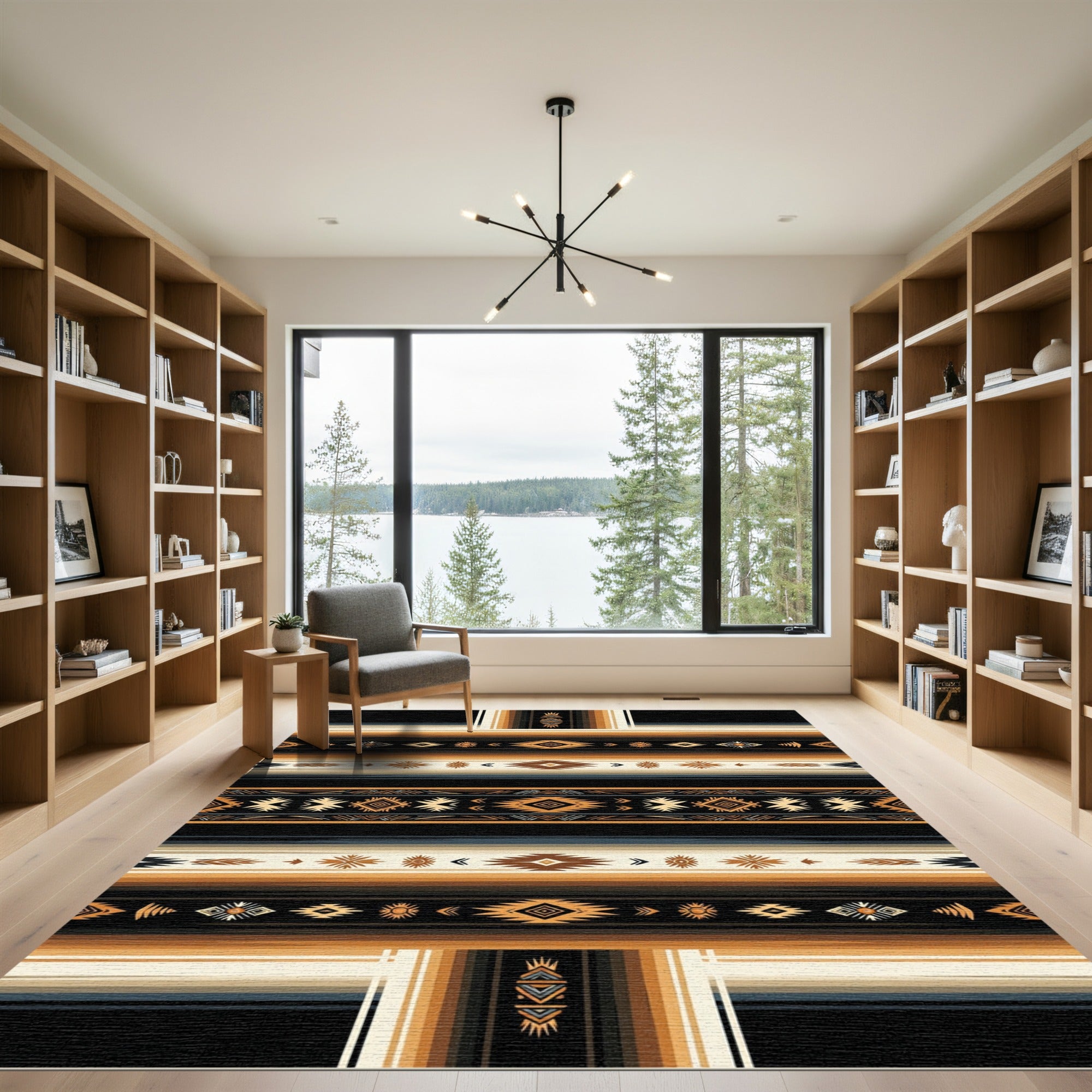 Earthy Tones Tribal Stripe Rug