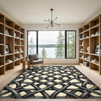 Gray Interlocking Knotwork Parchment Roughness Rug