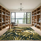 Golden Tigers In Tall Grass Meadow Rug