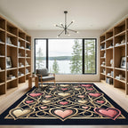 Blush Gold Intertwined Heart Lattice Rug