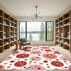 Red Dotted Circles Cluster Scatter Rug