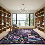 Chinoiserie Plum Blossom Peony Lotus Bird Rug
