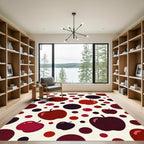 Crimson Apple Circles Compositions Rug