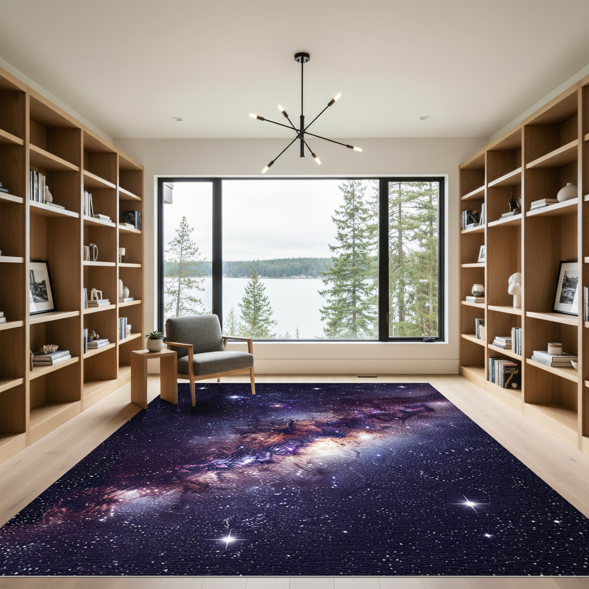 Cosmic Nebula Galaxy Swirl Area Rug