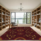 Cosmic Zodiac Constellations Starry Night Rug