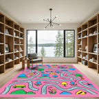 Playful Pink Road Trip Collection Rug