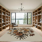 Earthy Bouquet Floral Arrangement Rug