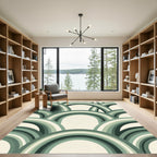 Sage Green Layered Arch Rug