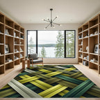 Interwoven Olive Green Textured Weave Rug