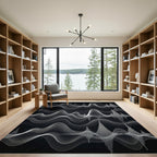Monochromatic Soundwave Abstract Flow Rug